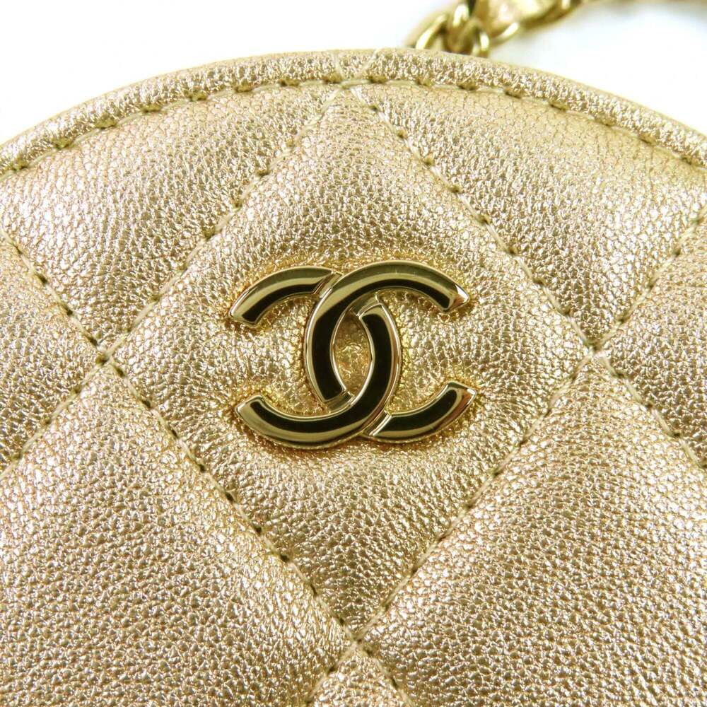 CHANEL Gold Lambskin Leather Logo Wallet - Picture 14 of 16